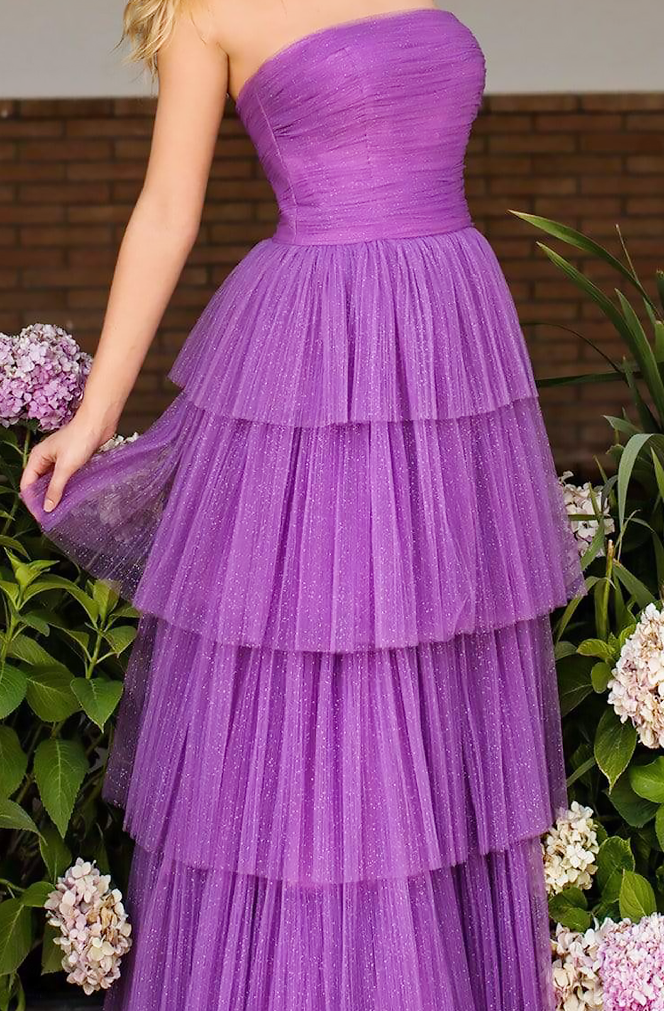 strapless open back dress Gorgeous Purple A-line Pleated Prom Dress,Purple Evening Dress Y7419 –  Simplepromdress