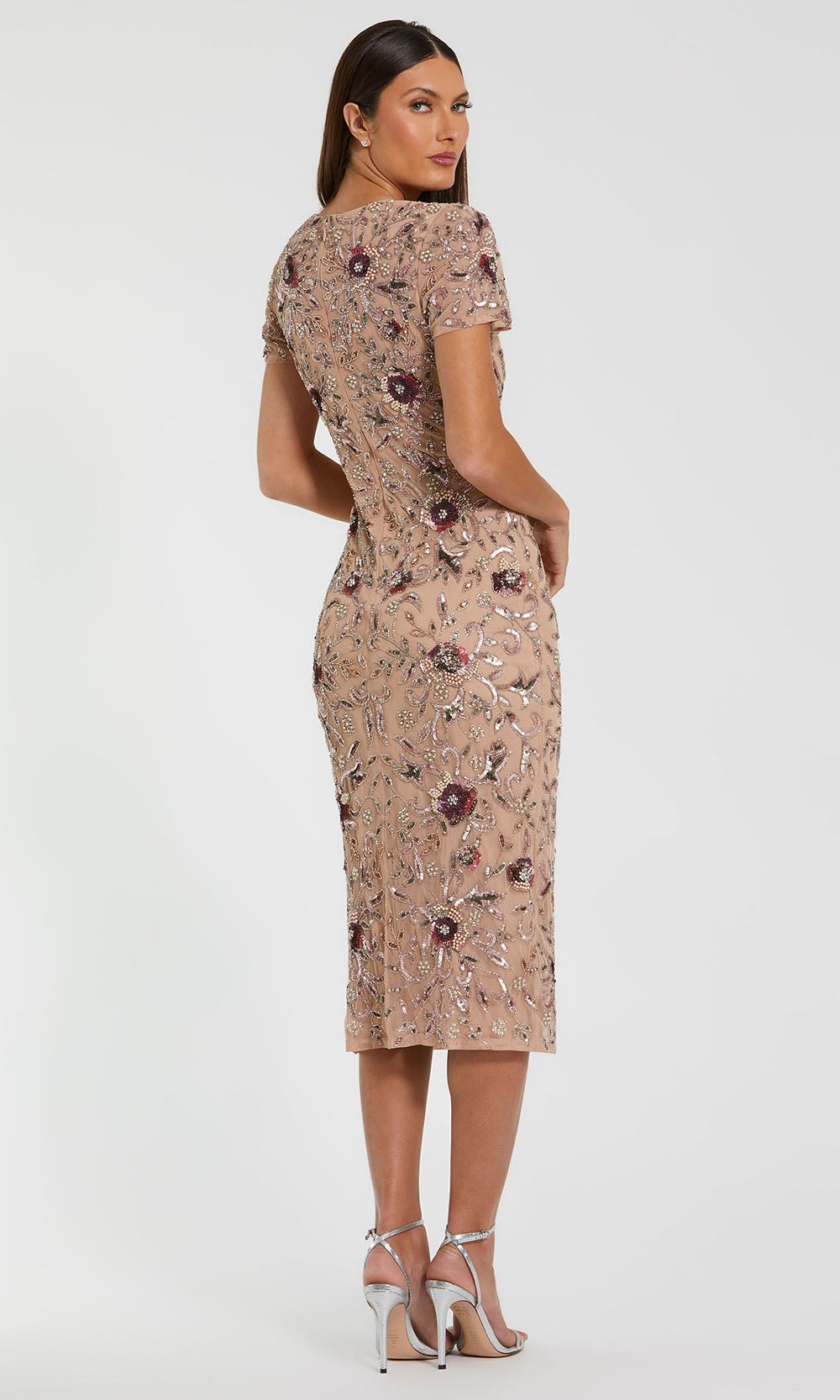 Mac Duggal 10102 - Short Sleeve Beaded Cocktail Dress Homecoming Dresses