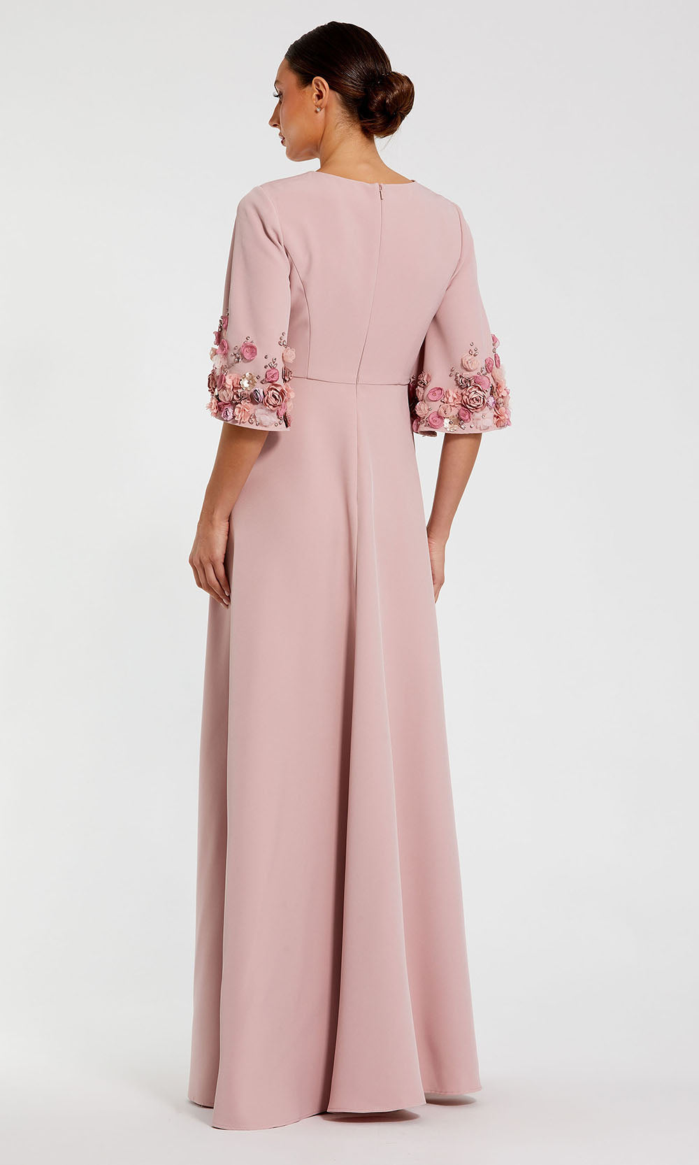 Mac Duggal 11854 - Elegant Jewel Neck Crepe Gown Formal Gowns