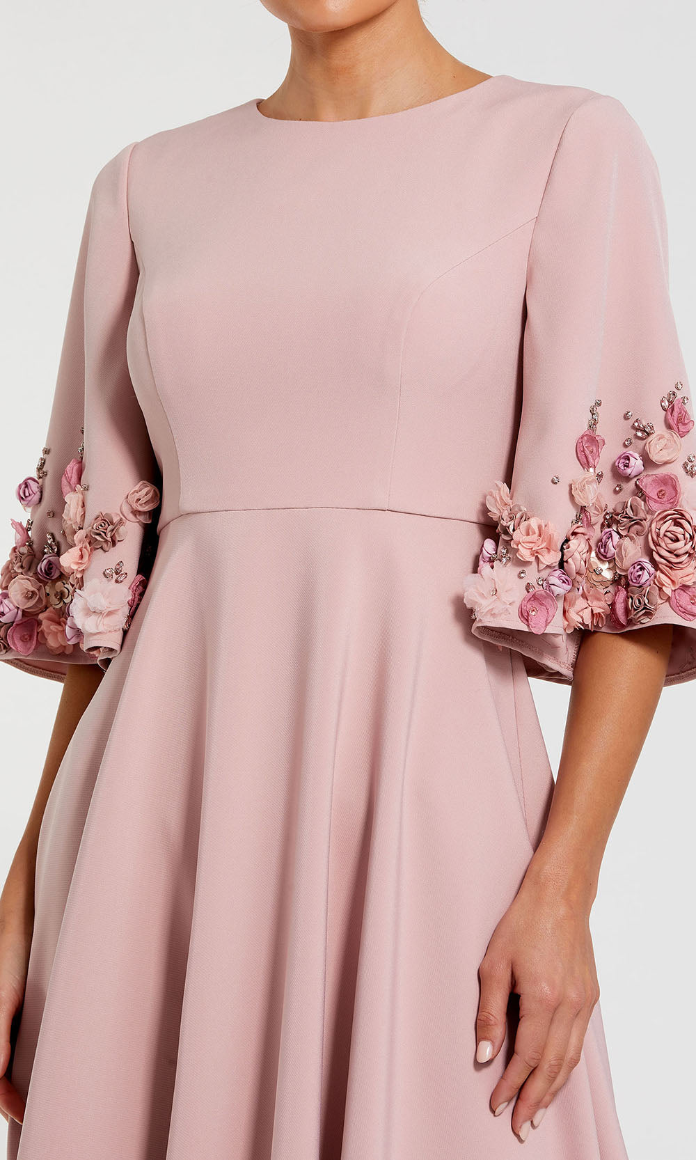 Mac Duggal 11854 - Elegant Jewel Neck Crepe Gown Formal Gowns