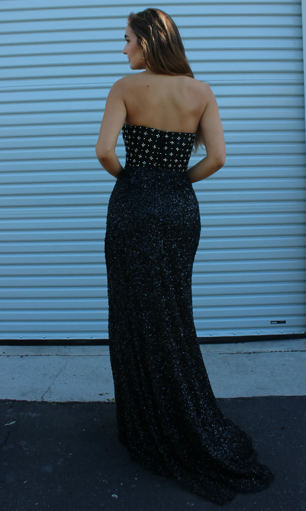 Aleta Couture 1278 - Lattice Embellished Long Gown Prom Dresses
