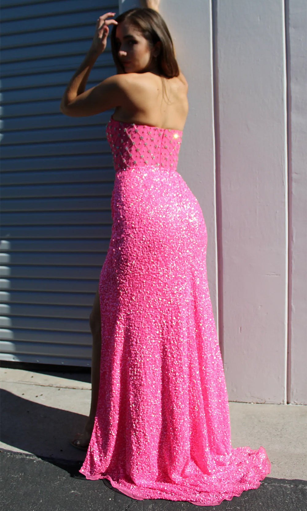 Aleta Couture 1278 - Lattice Embellished Long Gown Prom Dresses