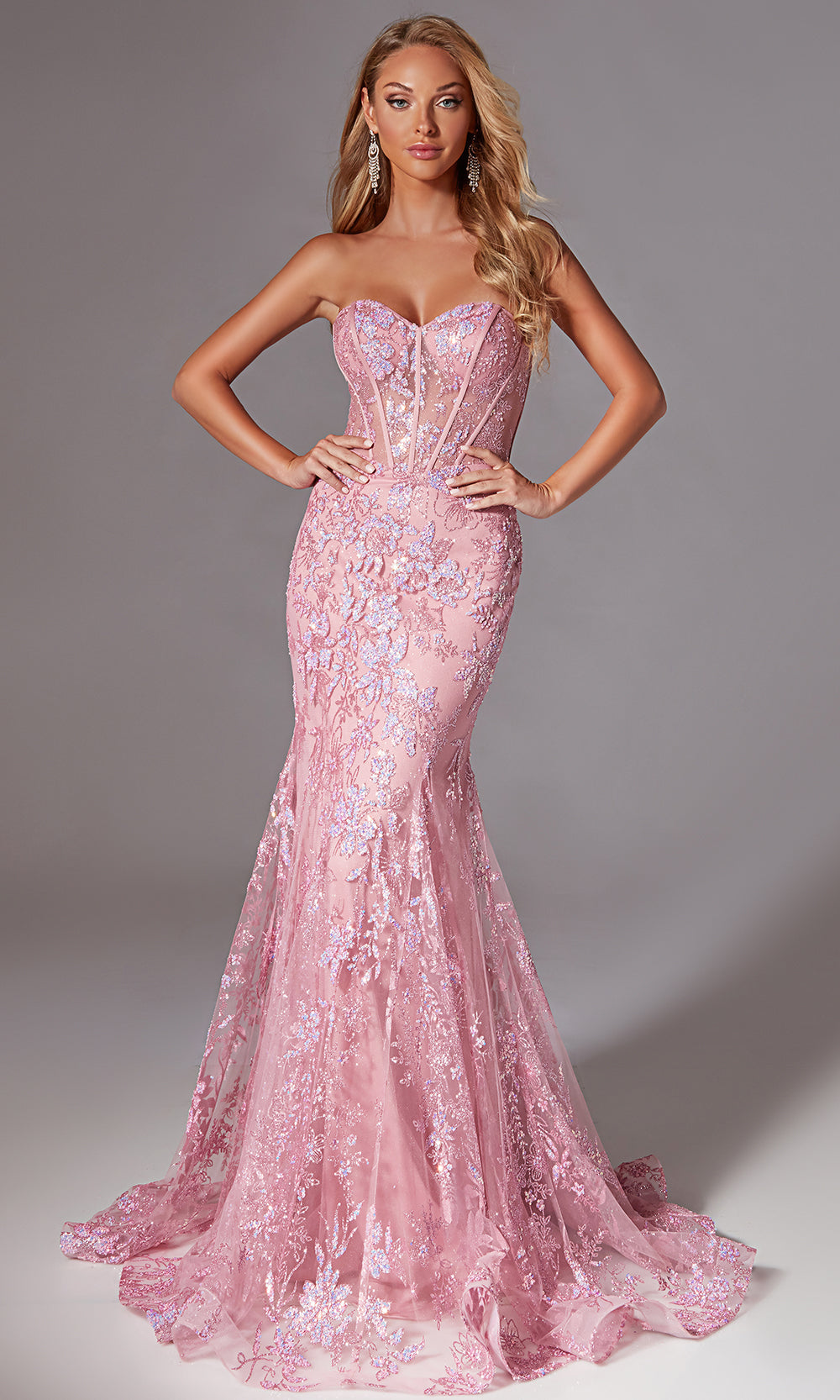 Aerie Couture 204 - Long Sequins/Glitter Tulle Mermaid Dress