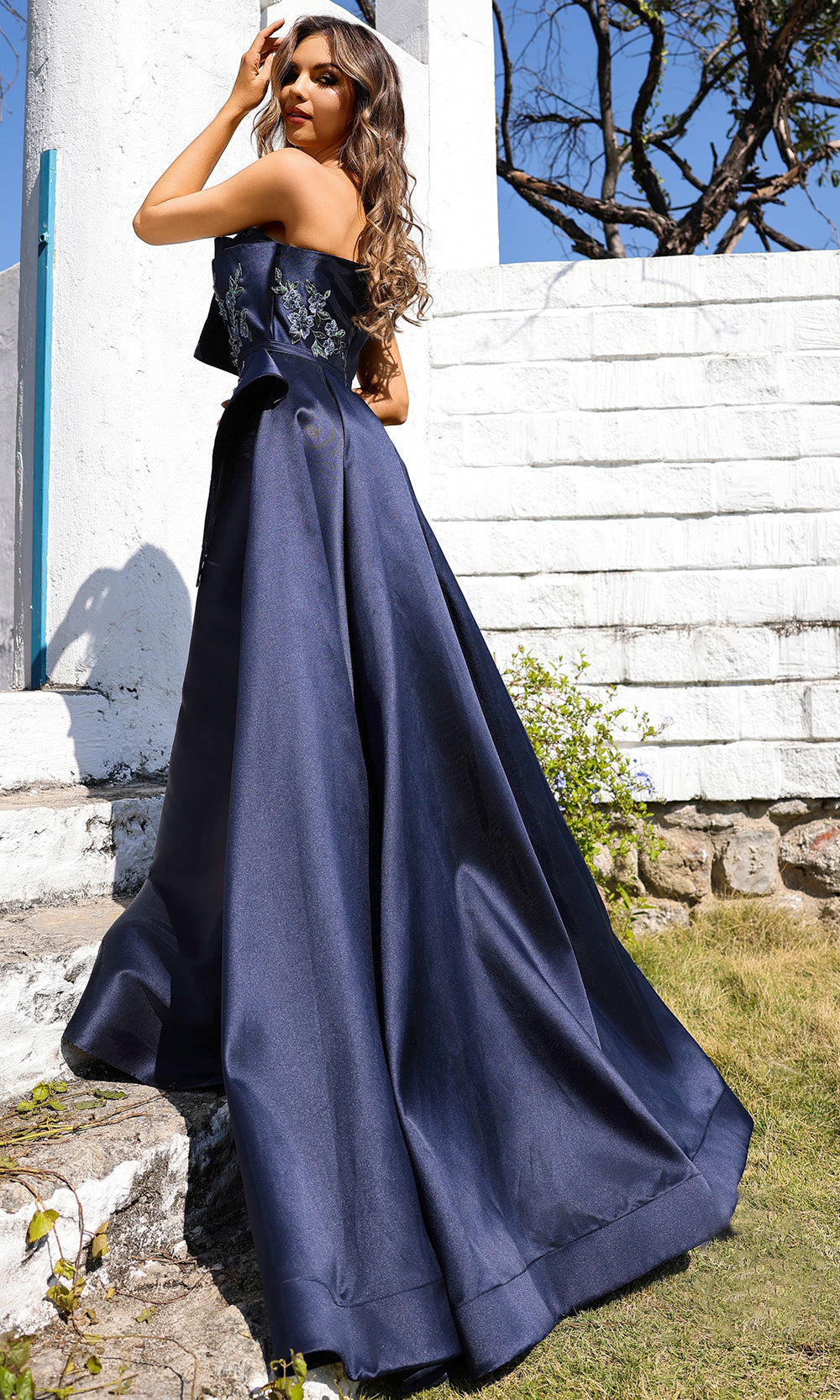 Terani Couture 252M5309 - Applique Sheath Gown with Overskirt Mother of the Bride Dresses