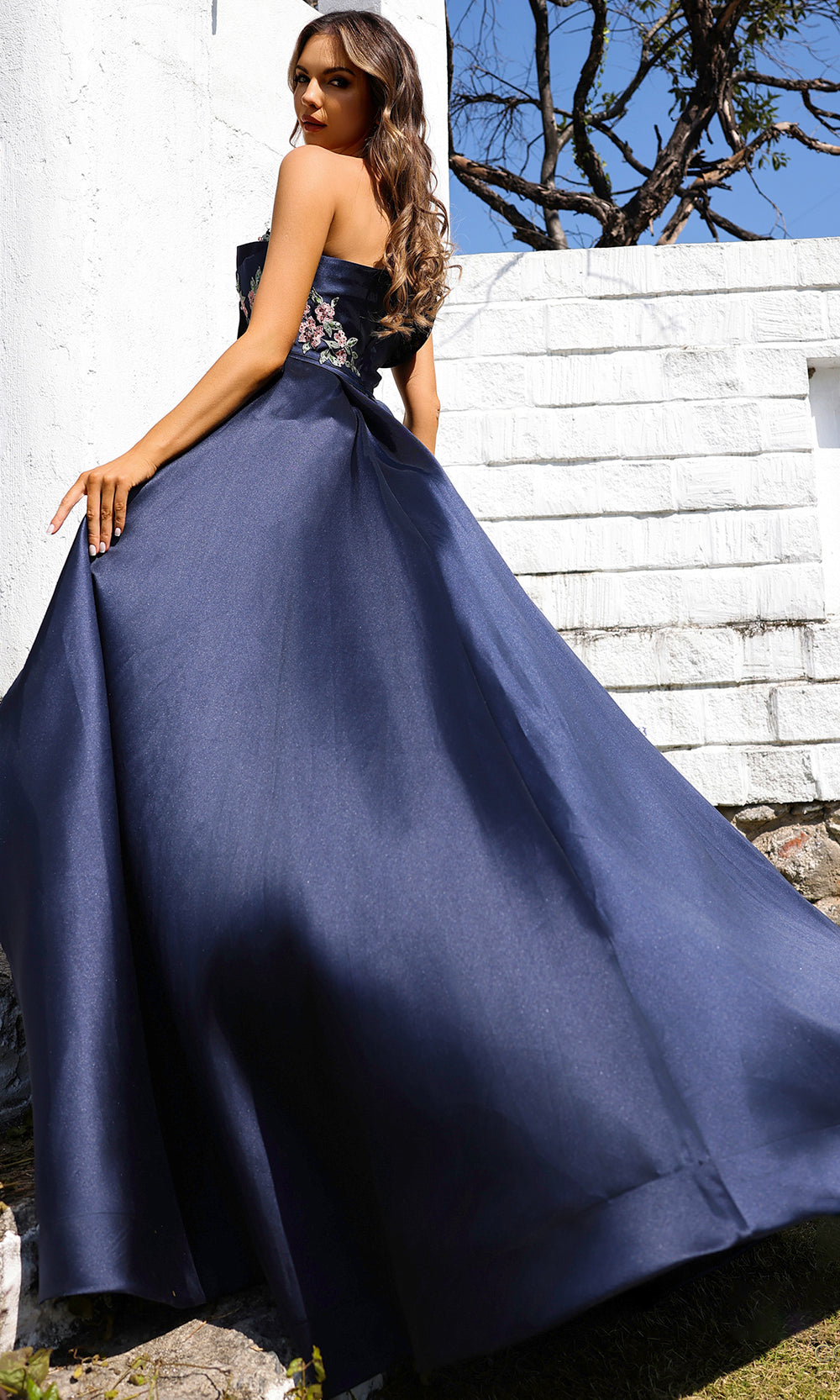 Terani Couture 252M5309 - Applique Sheath Gown with Overskirt Mother of the Bride Dresses