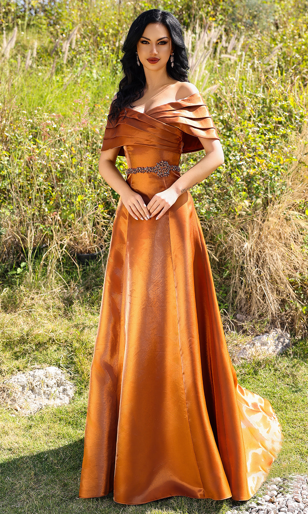 Terani Couture 252E5124 - Pleated Bodice Sweetheart Long Gown Special Occasion Dress