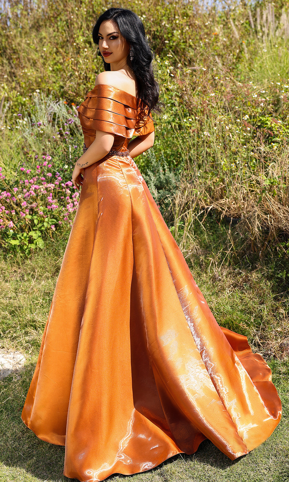 Terani Couture 252E5124 - Pleated Bodice Sweetheart Long Gown Special Occasion Dress