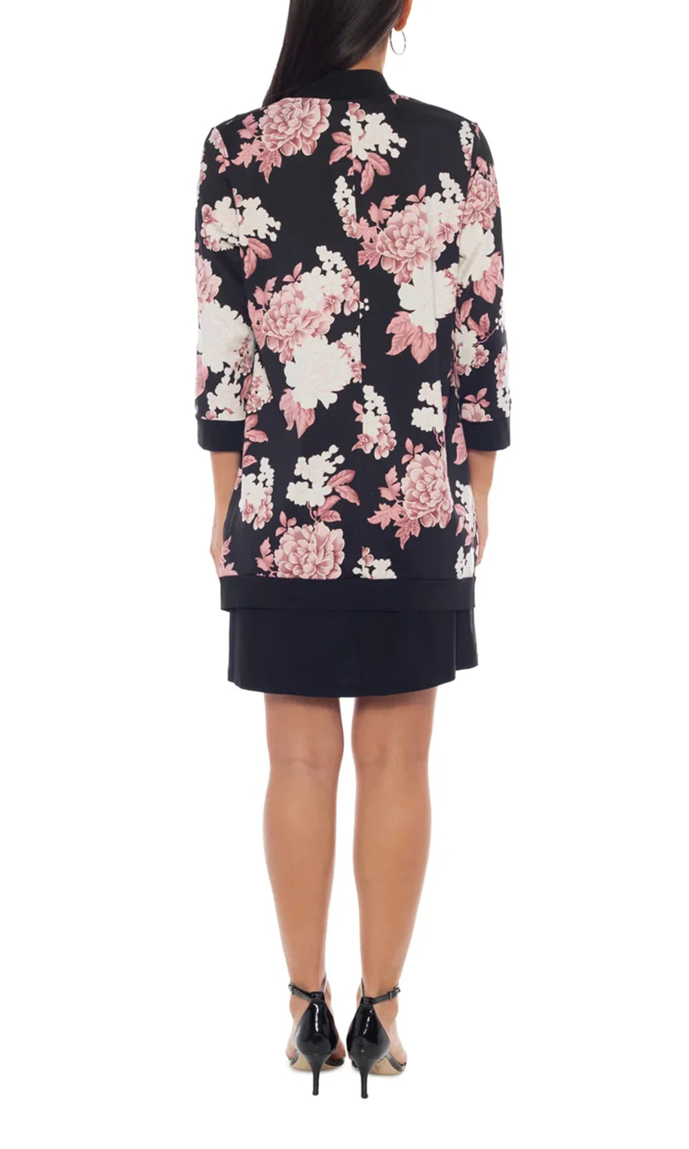 Marina 269194 - Floral Jacket Jewel Neckline Mini Dress Homecoming Dresses