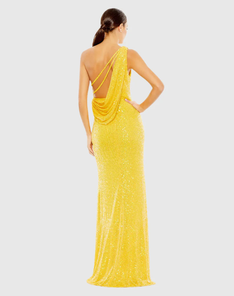 Ieena Duggal 26990 - Sequined Sheath Prom Gown