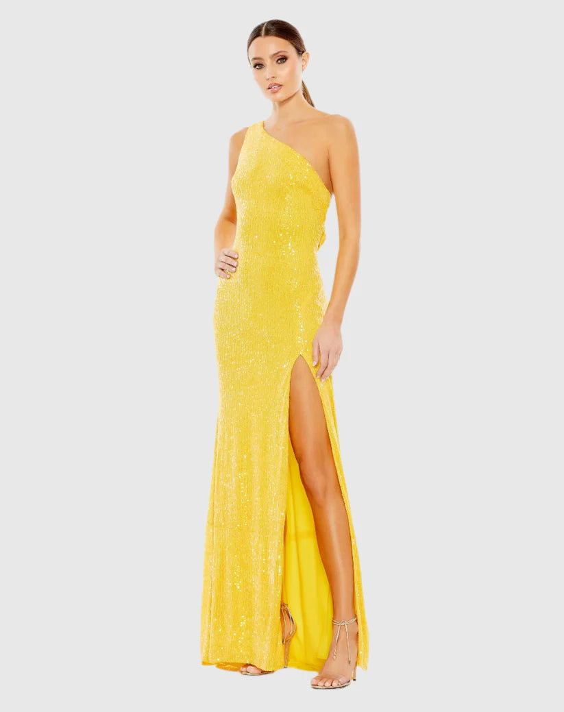 Ieena Duggal 26990 - Sequined Sheath Prom Gown