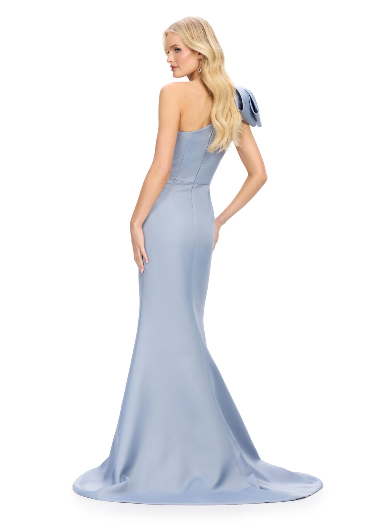 Ashley Lauren 11759 - One-Shoulder Fitted Prom Gown In Blue