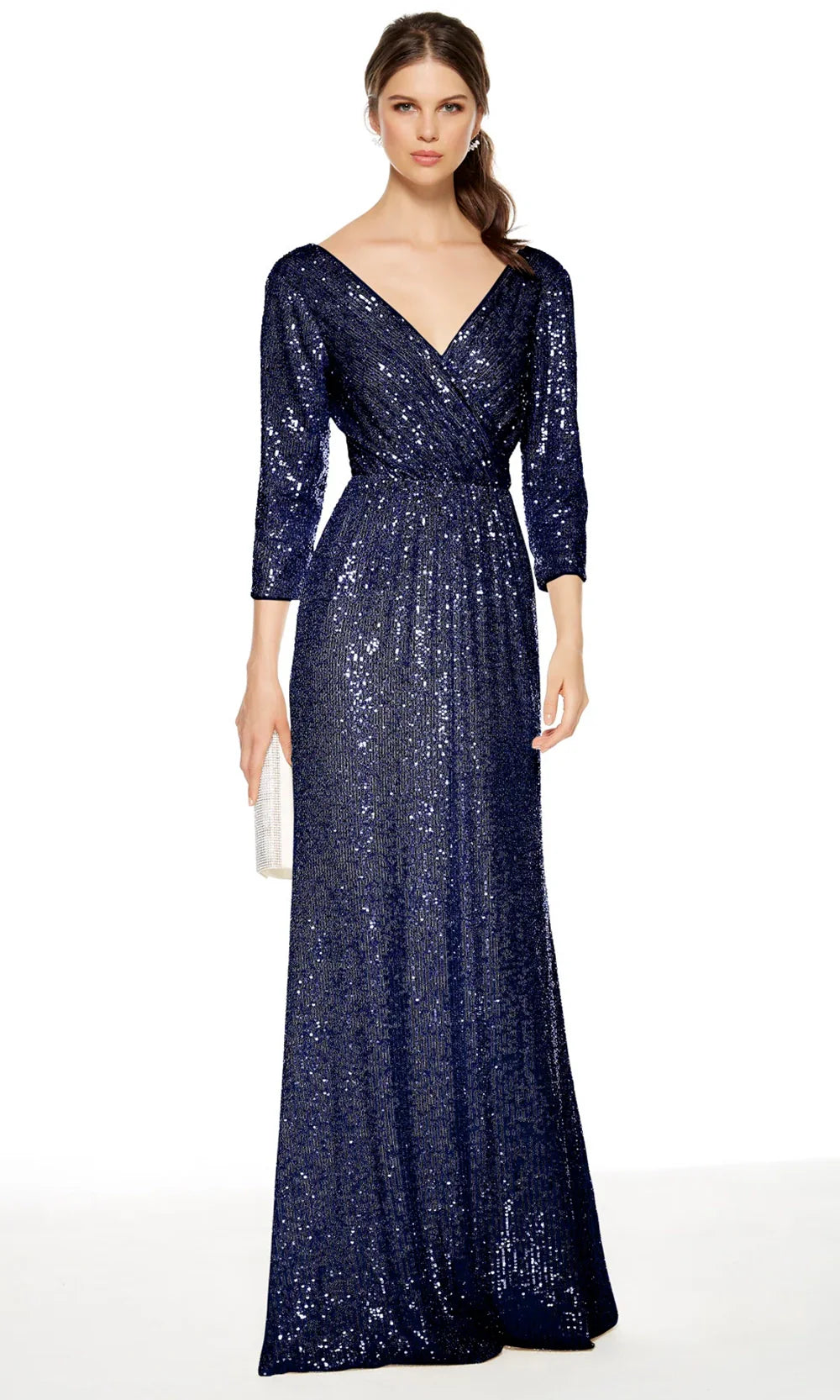 Alyce Paris 27358 - Surplice Neckline Sequin Formal Gown Mother of the Bride Dresses