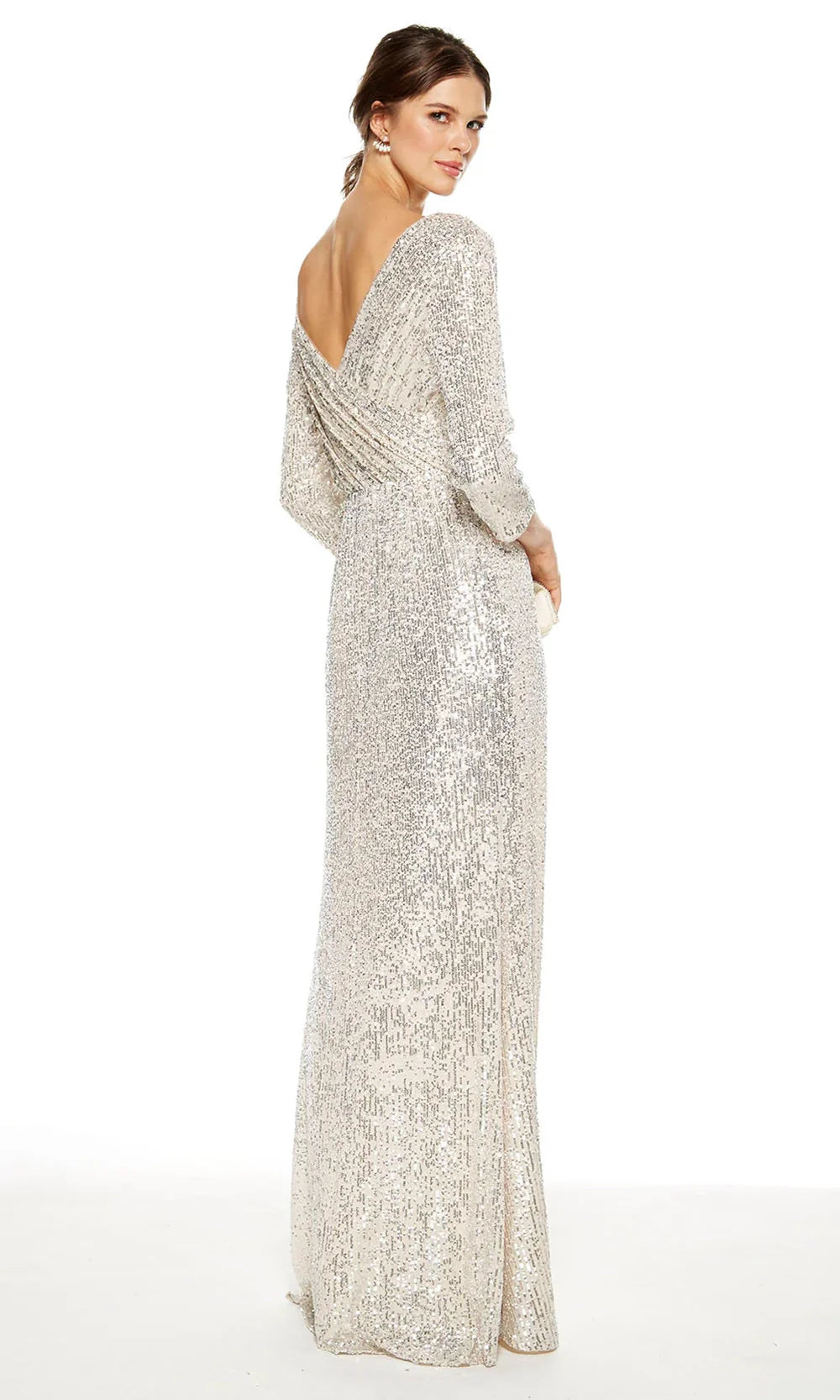 Alyce Paris 27358 - Surplice Neckline Sequin Formal Gown Mother of the Bride Dresses