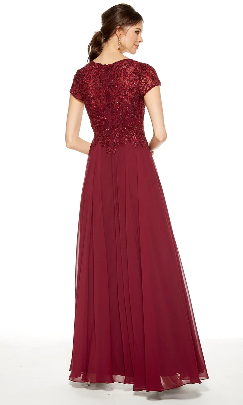 Alyce Paris 27389 - Beaded Lace Bodice A-Line Gown Mother of the Bride Dresses