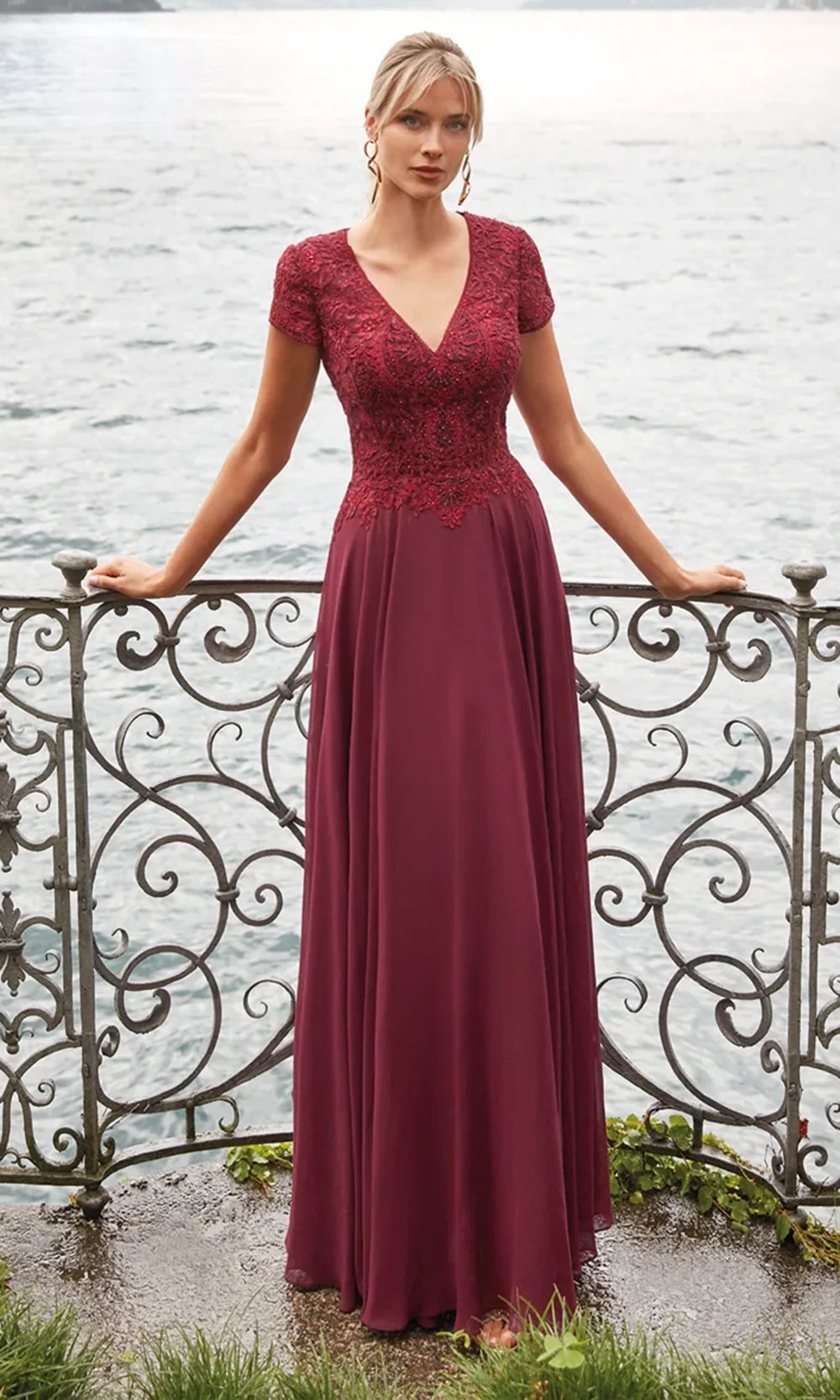 Alyce Paris 27389 - Beaded Lace Bodice A-Line Gown Mother of the Bride Dresses