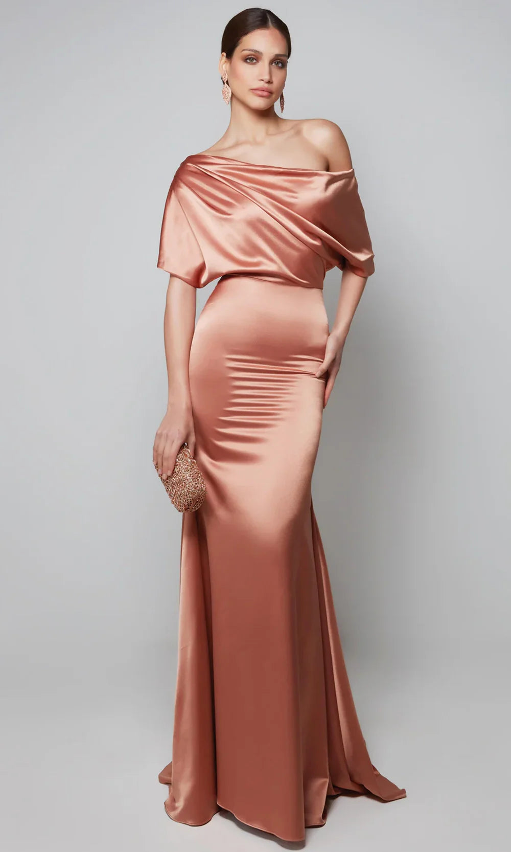 Alyce Paris 27560 - Asymmetric Neck Sleek Evening Gown Mother of the Bride Dresses