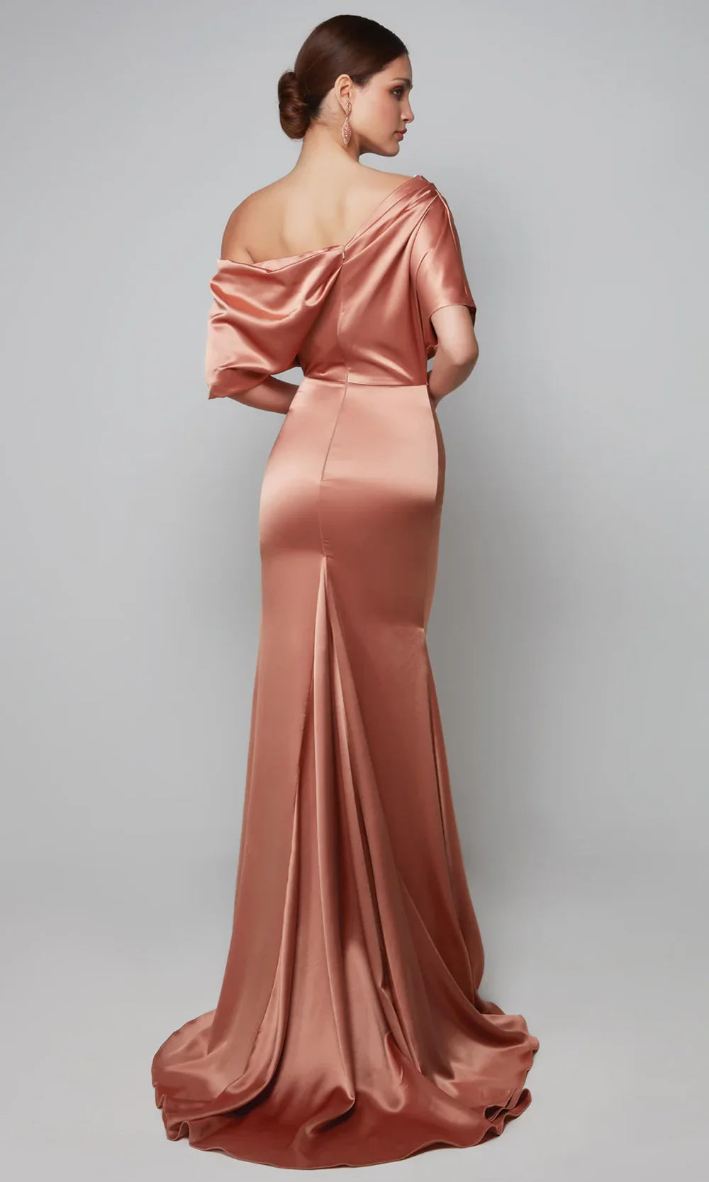 Alyce Paris 27560 - Asymmetric Neck Sleek Evening Gown Mother of the Bride Dresses