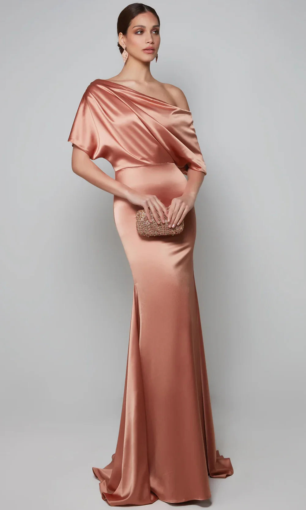 Alyce Paris 27560 - Asymmetric Neck Sleek Evening Gown Mother of the Bride Dresses