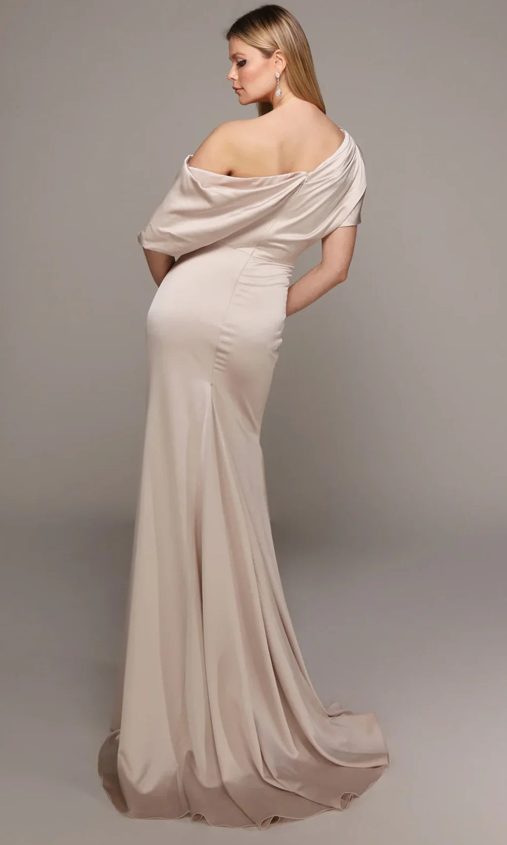 Alyce Paris 27560 - Asymmetric Neck Sleek Evening Gown Mother of the Bride Dresses