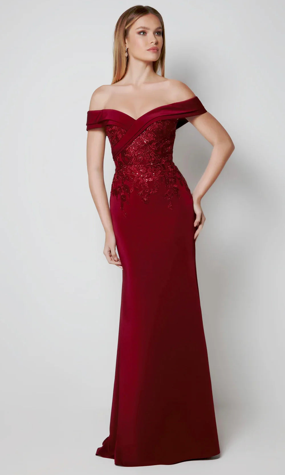 Alyce Paris 27571 - Fitted Formal Gown with Lace Detail Formal Gowns