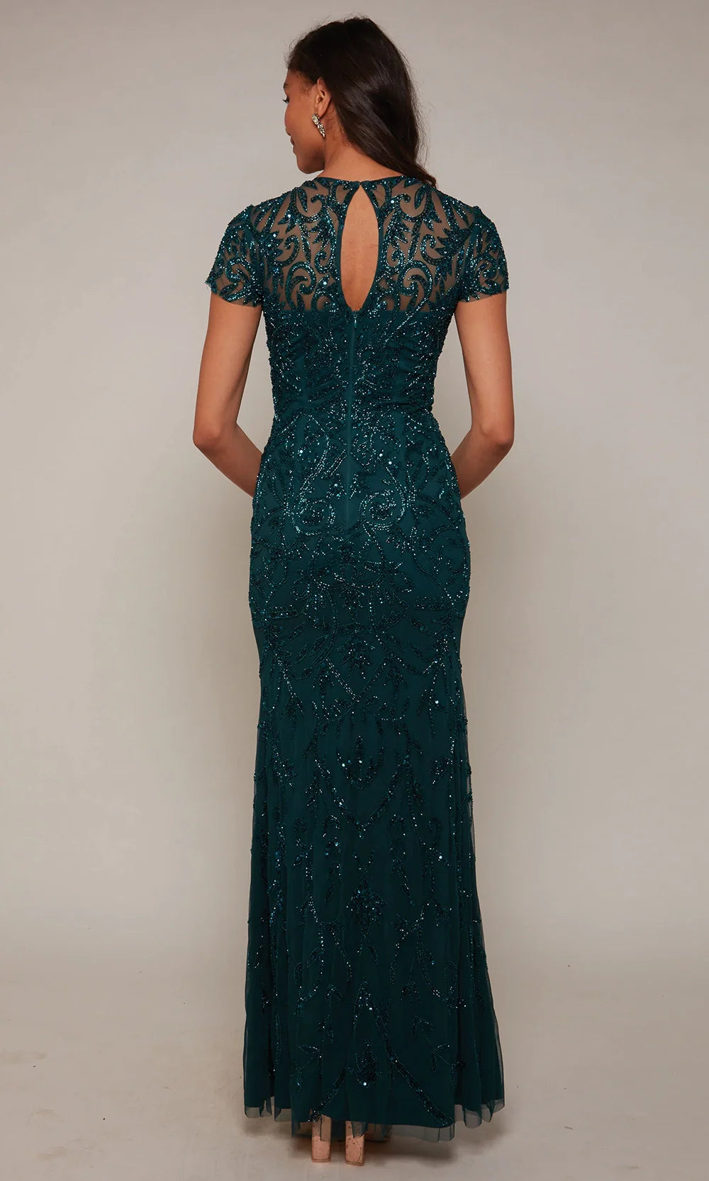 Alyce Paris 27607 - Short Sleeve Beaded Overlay Gown Mother of the Bride Dresses