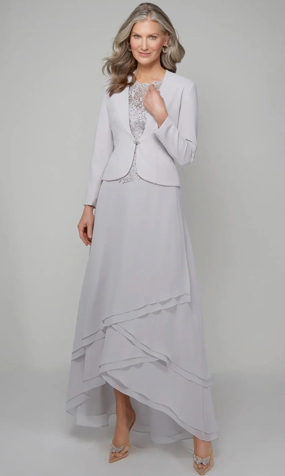 Alyce Paris 27608 - Layered Skirt Embroidered Dress with Jacket Mother of the Bride Dresses