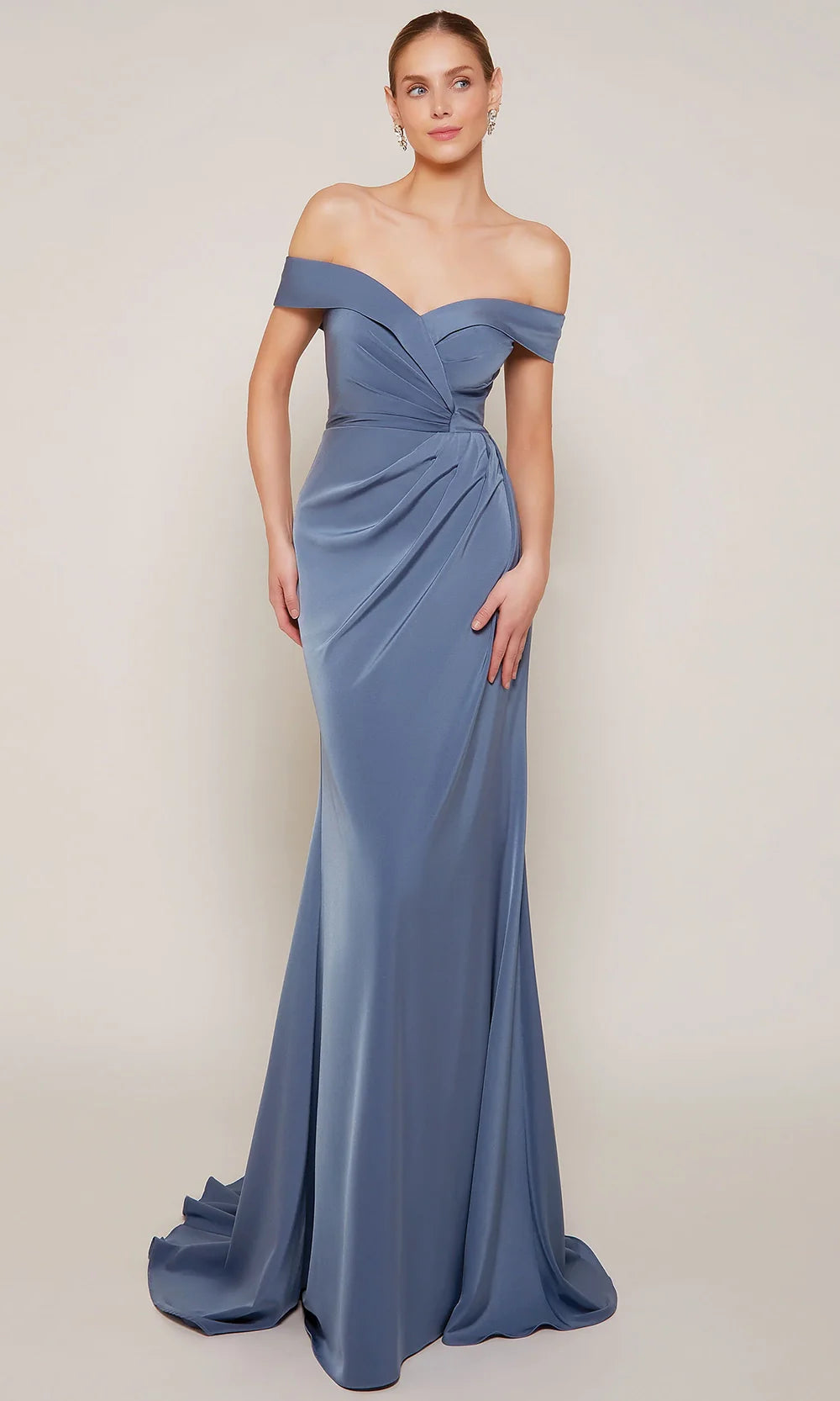 faille bridesmaid dresses Alyce Paris 27698 - Long Stretch Faille Sheath Dress
