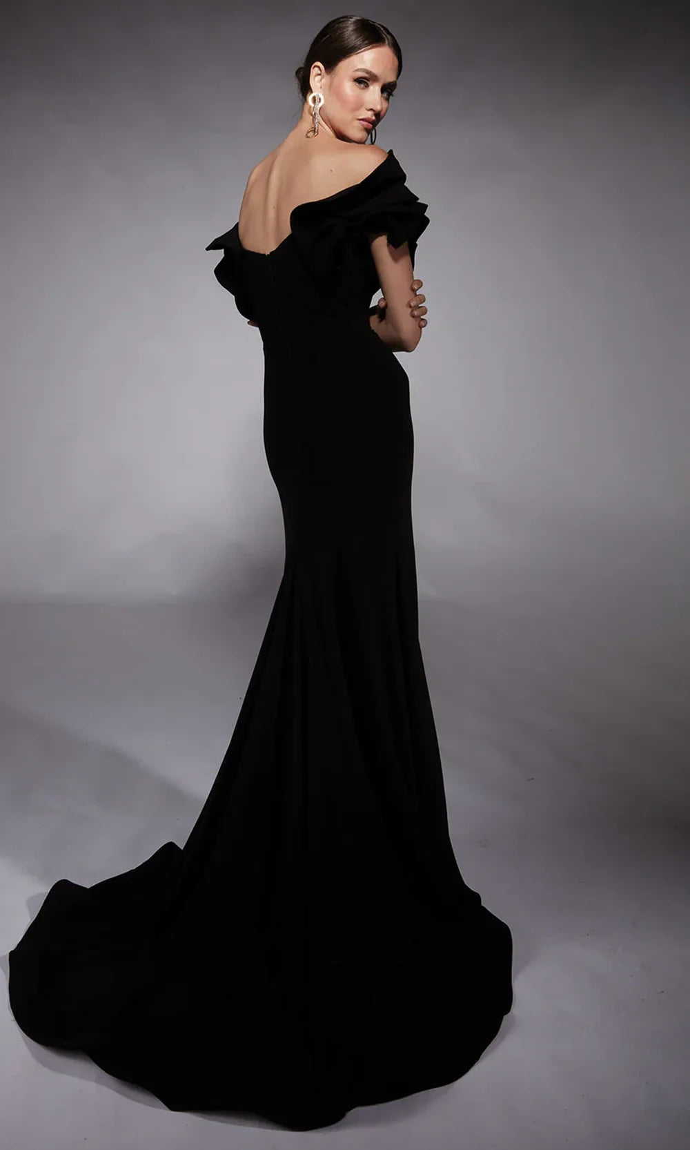 Alyce Paris 27714 - Off Shoulder Ruffle Sleeve Gown Pageant Dresses