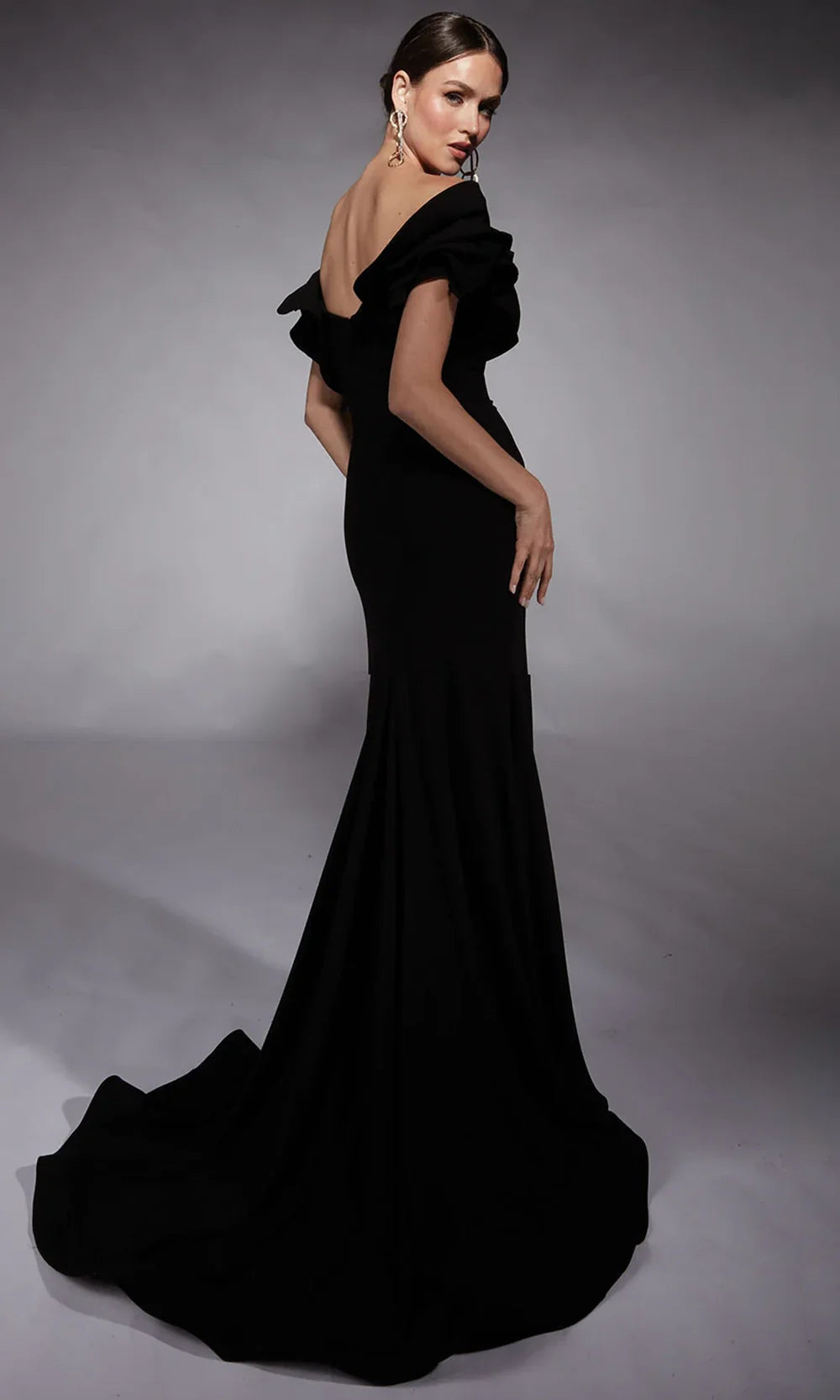 Alyce Paris 27714 - Off Shoulder Ruffle Sleeve Gown Pageant Dresses