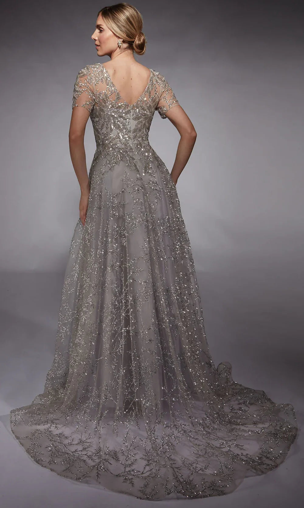 Alyce Paris 27726 - Illusion Bateau Glitter Evening Dress Mother of the Bride Dresses