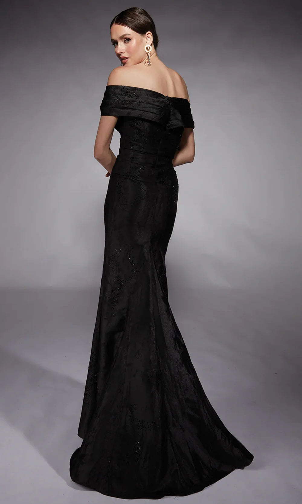 Alyce Paris 27733 - Pleated Bodice Jacquard Evening Dress Mother of the Bride Dresses