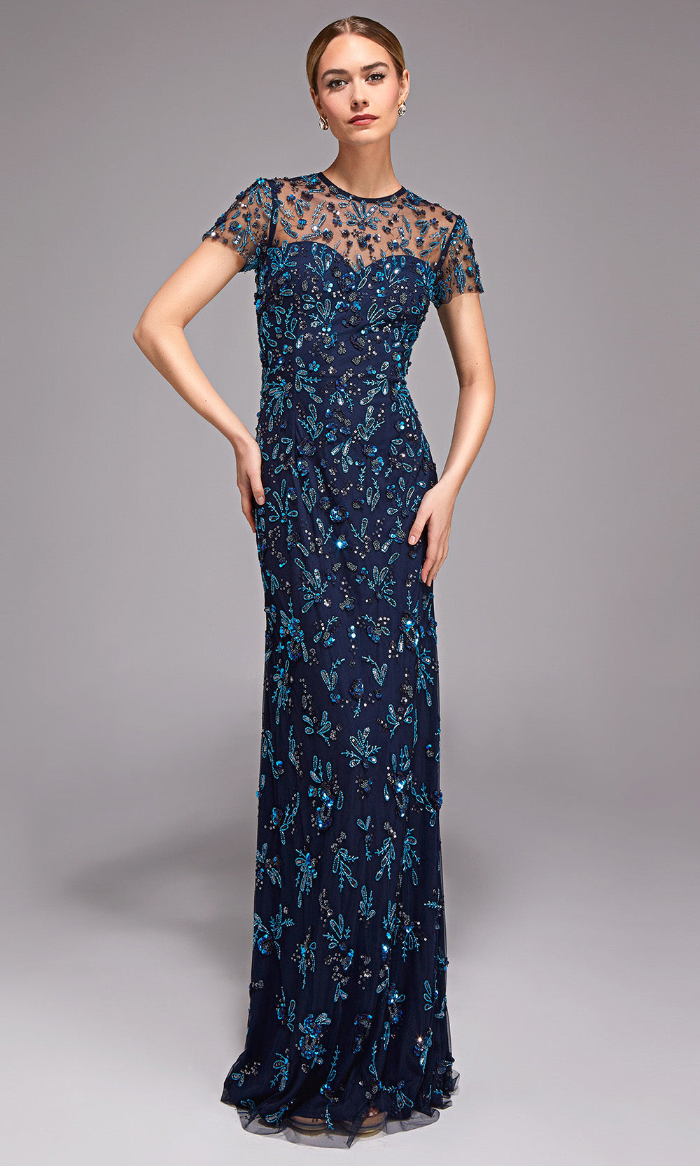 Alyce Paris 27789 - Long Hand Beaded Sheath Dress