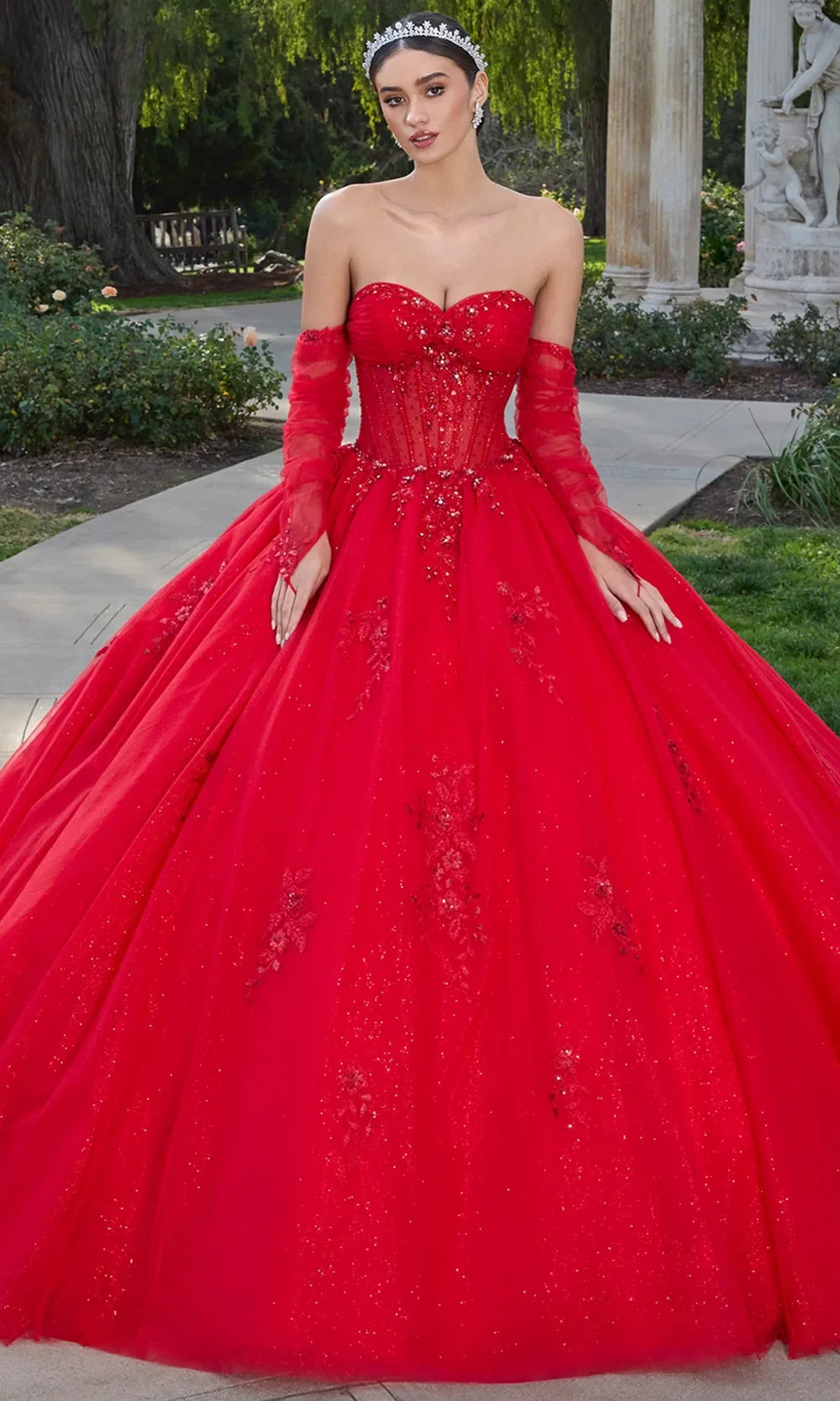 Ashley Lauren 30117 - Long Glitter Tulle Ballgown Dress