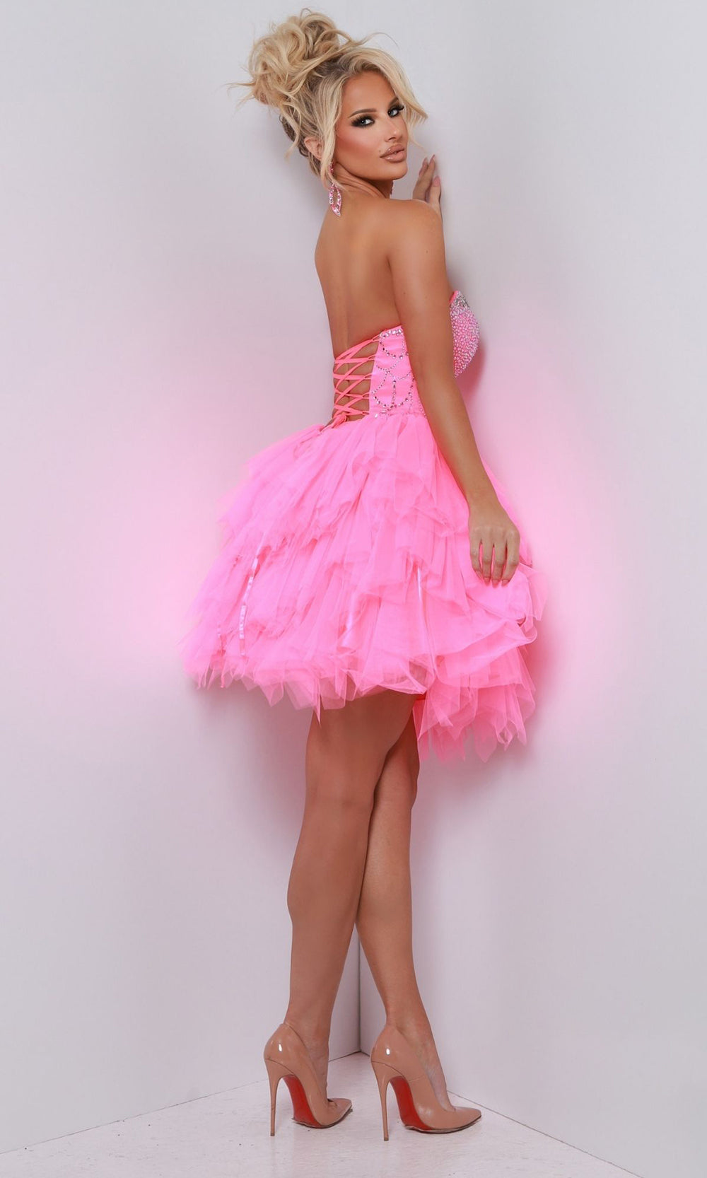 Johnathan Kayne 3136 - Ruffled Skirt Beaded Sweetheart Dress Homecoming Dresses