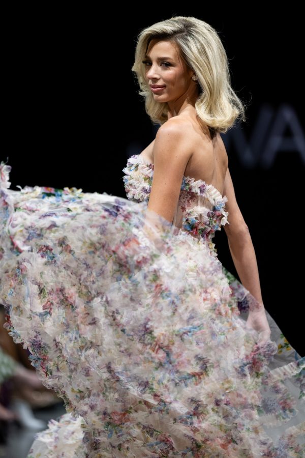 Jovani 38650 - Off Shoulder Ruffled Slit Gown