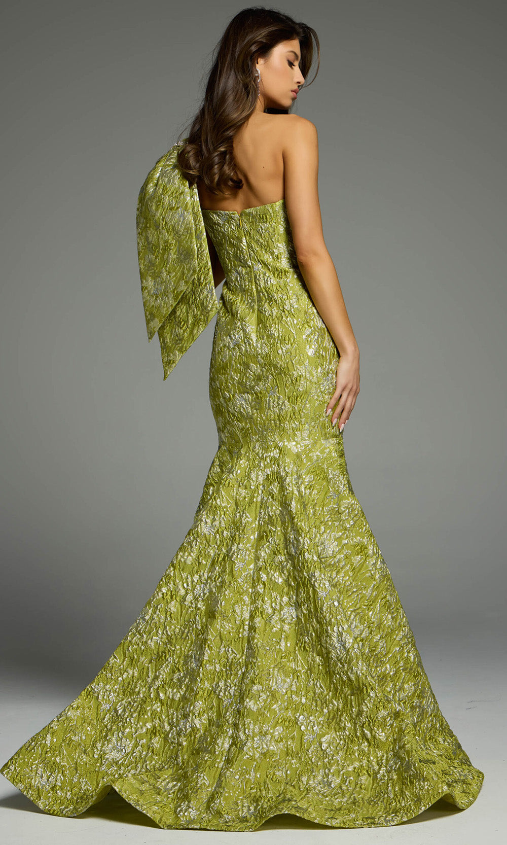 Jovani 41130 - Textured Asymmetric Evening Gown Formal Gowns