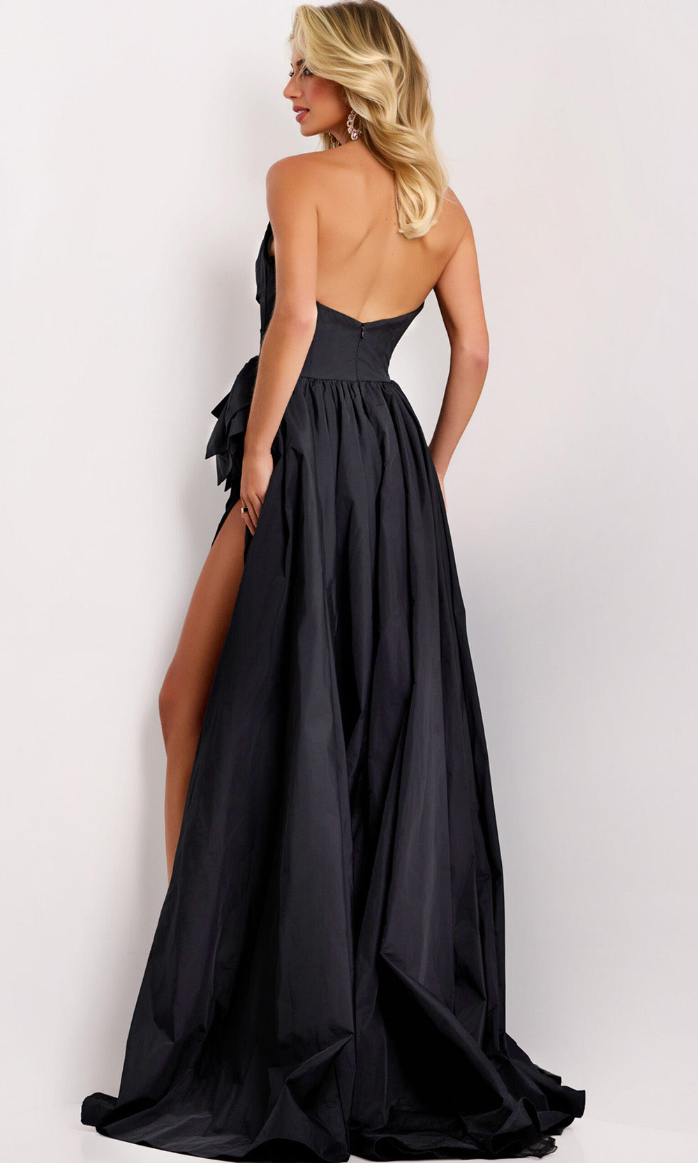 Jovani 42990 - Crystal Bow Strapless Ballgown Ball Gowns