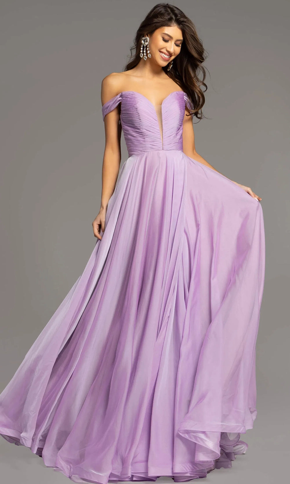 Jovani 43842 - A-Line Prom Dress with Slit
