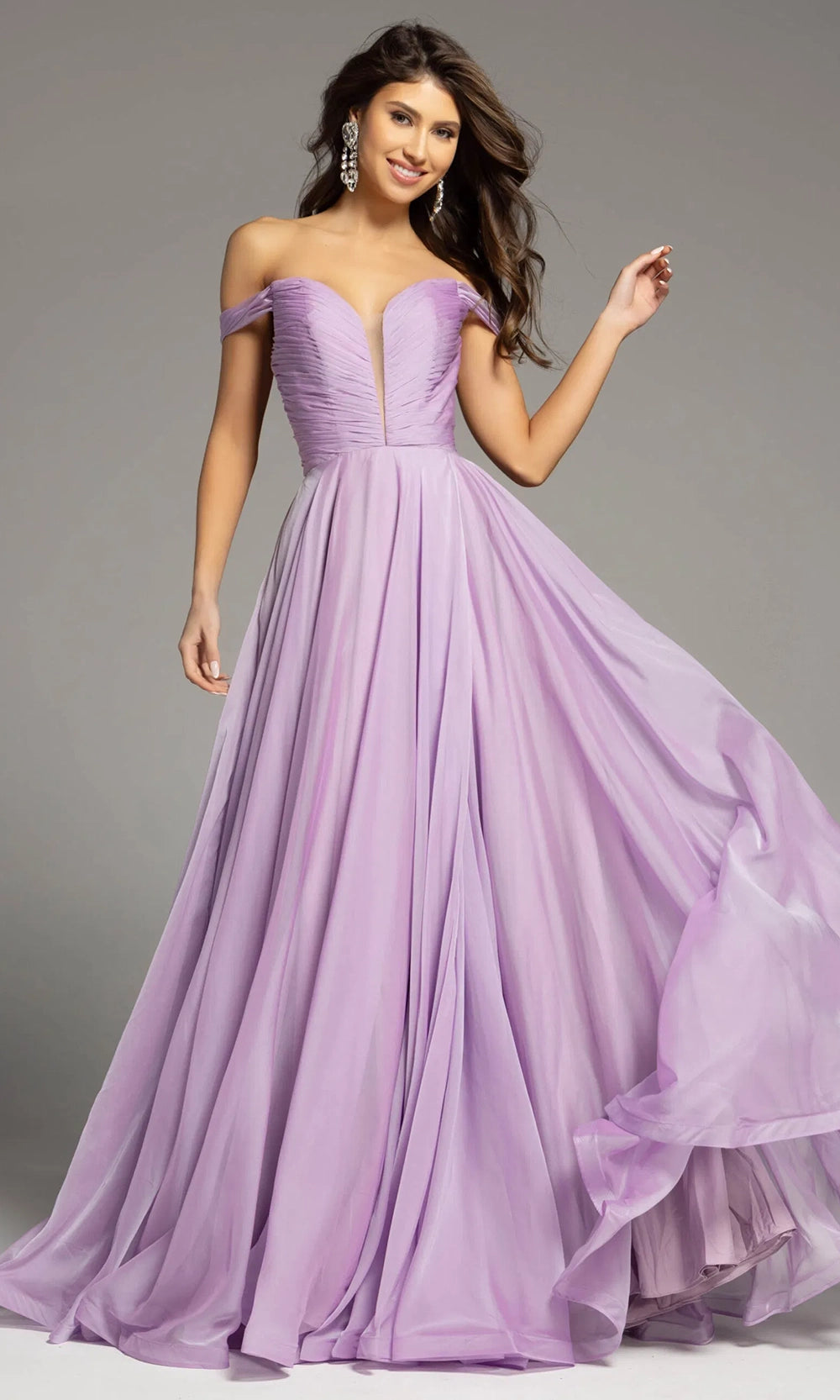 Jovani 43842 - A-Line Prom Dress with Slit