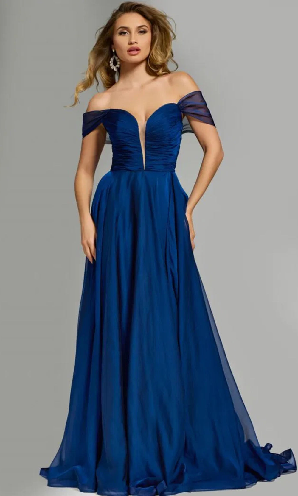 Jovani 43842 - A-Line Prom Dress with Slit