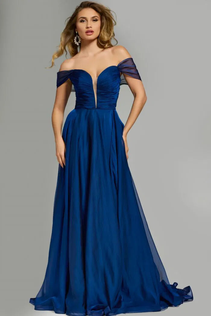 Jovani 43842 - A-Line Prom Dress with Slit