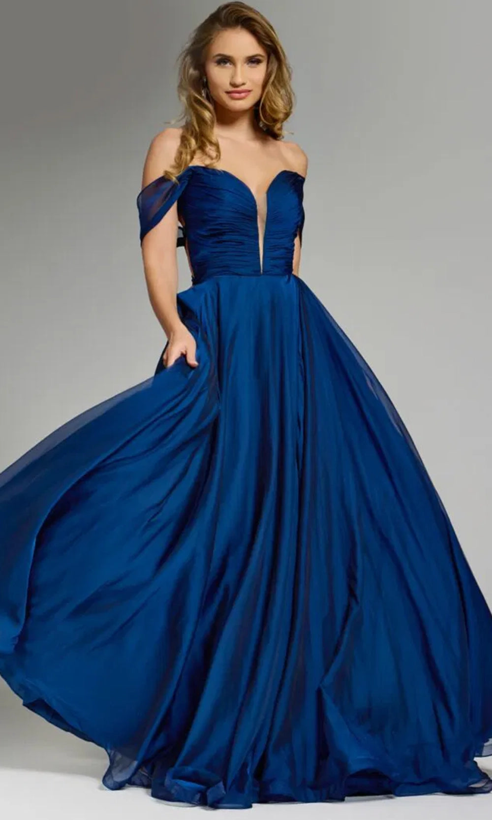 Jovani 43842 - A-Line Prom Dress with Slit