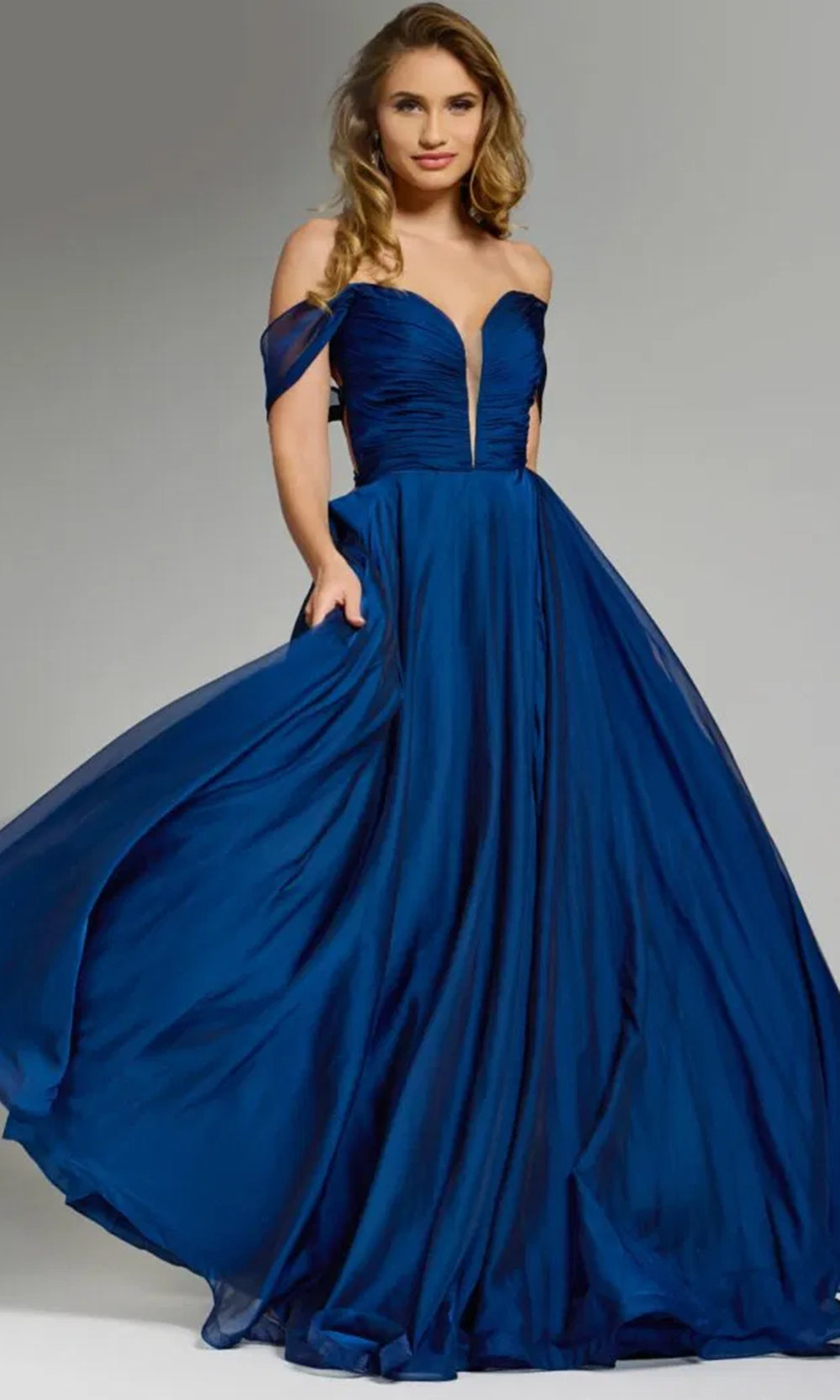 Jovani 43842 - A-Line Prom Dress with Slit