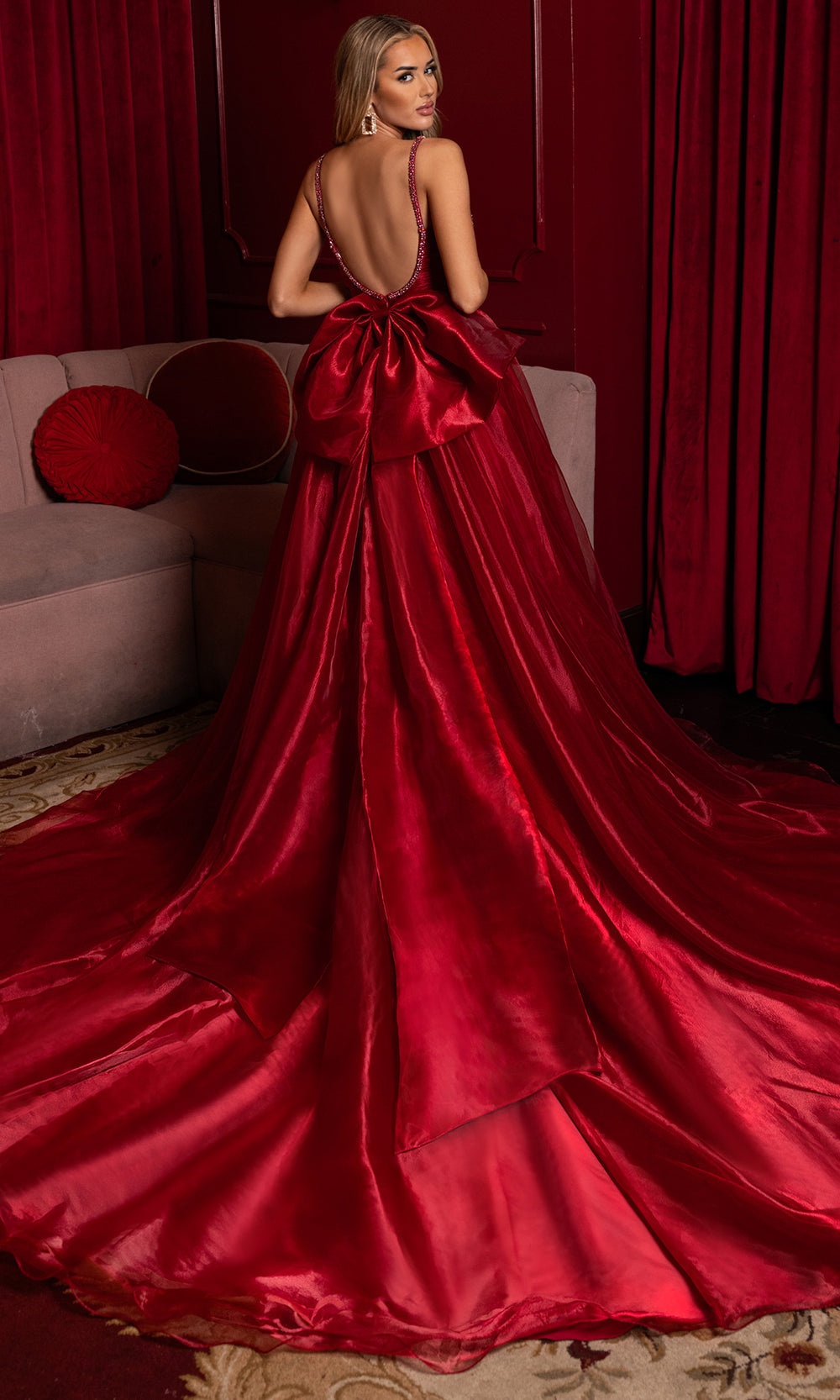 Rachel Allan 50386 - Ruched Waist Layered Skirt Gown Ball Gowns