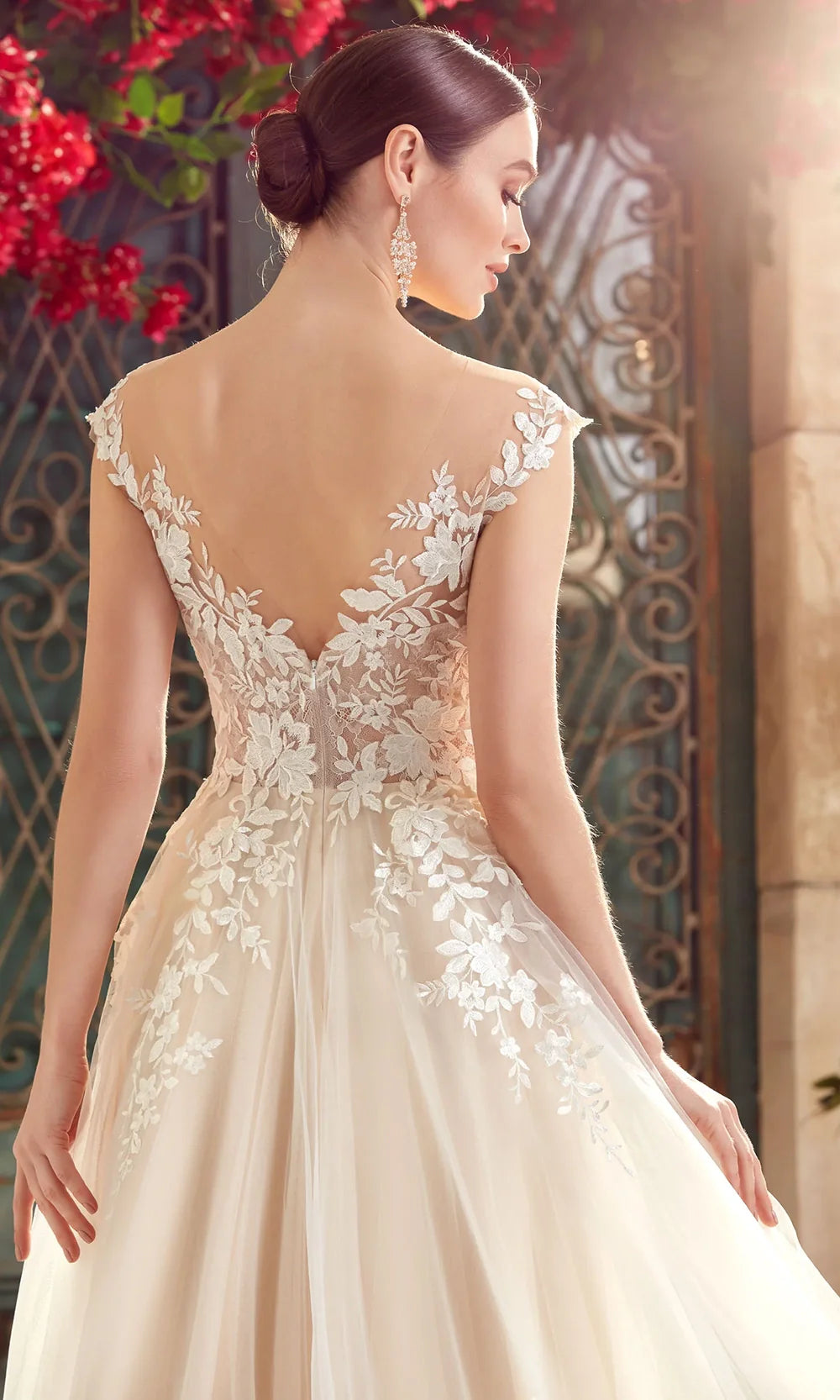 Alyce Paris 5090 - Cap Sleeve Lace Appliqued Tulle Gown Prom Dresses