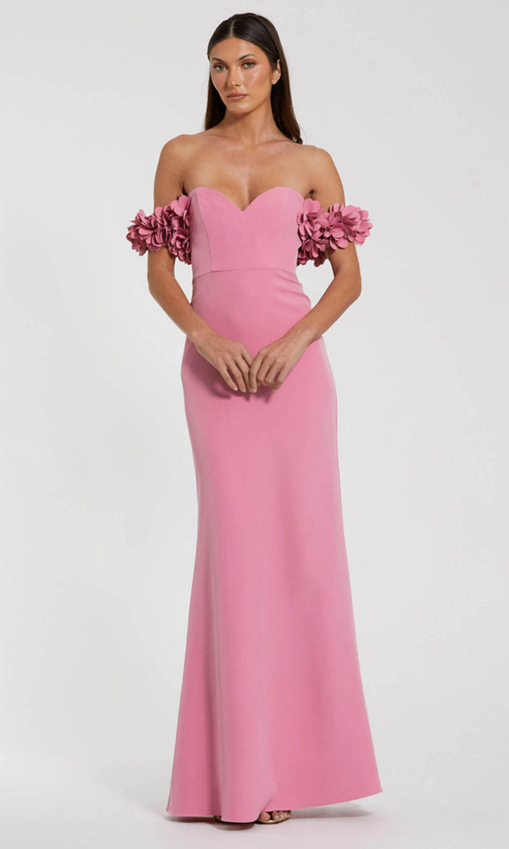 Ieena Duggal 56131 - Sweetheart Crepe Gown with Back Slit Prom Dresses