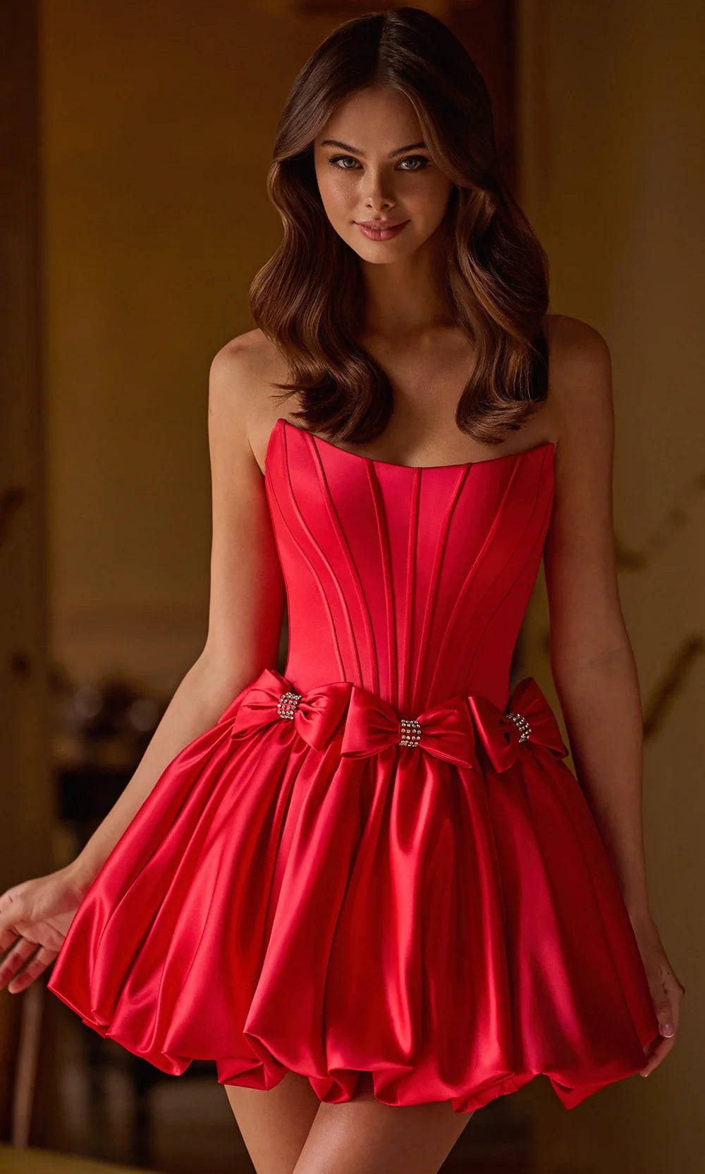 Sherri Hill 57307 - Bubble A-line Skirt Strapless Dress Cocktail Dresses