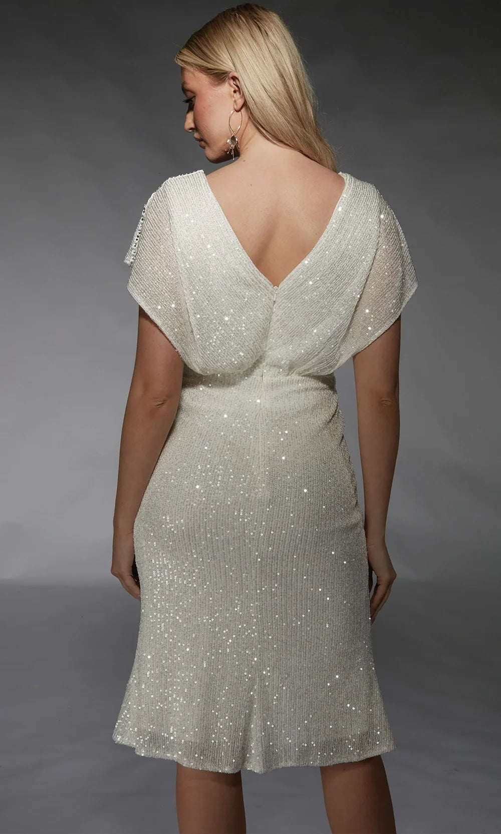 Alyce Paris 70063 - V-Neck Sparkle Fitted Cocktail Dress Wedding Guest