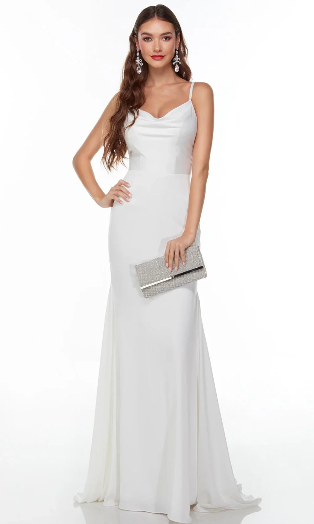 Alyce Paris 7051 - Spaghetti Strap Backless Sheath Gown Wedding Dresses