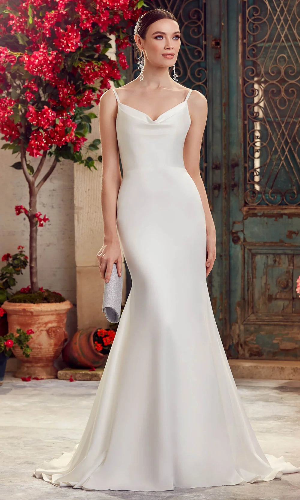 Alyce Paris 7051 - Spaghetti Strap Backless Sheath Gown Wedding Dresses
